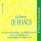 Guillermo De Franco Propiedades logo