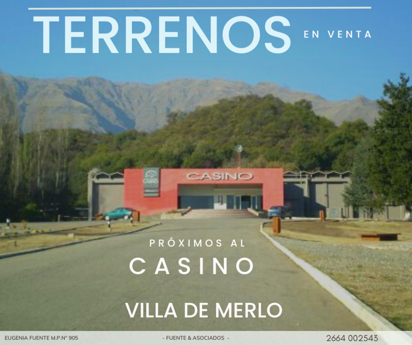 LOTE A LA VENTA EN  VILLA DE MERLO - CERCA DEL OJO DEL TIEMPO Y CASINO DOS VENADOS