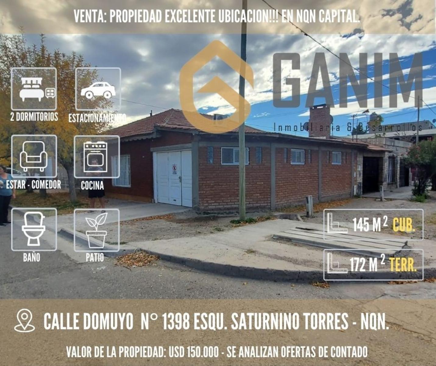 En Venta: PROPIEDAD EN NEUQUEN CAPITAL EN EXCELENTE UBICACION.