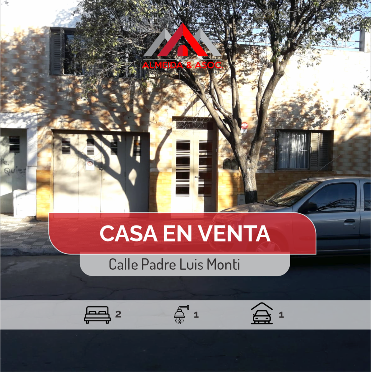 Se Vende Casa: Ubicada en la calle Padre Luis Monti, esta casa espaciosa y acogedora te brinda un total de 290 m² para disfrutar.
