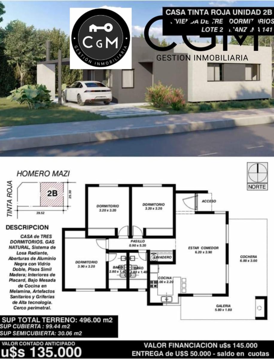 PREVENTA CASA DE TRES HABITACIONES EN MERLO, SAN LUIS