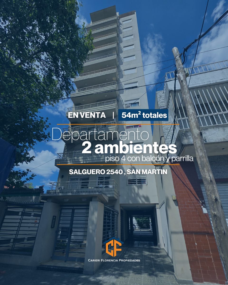 Amplio 2 Ambientes En San Martin Centro Con Balcón Y Parrilla