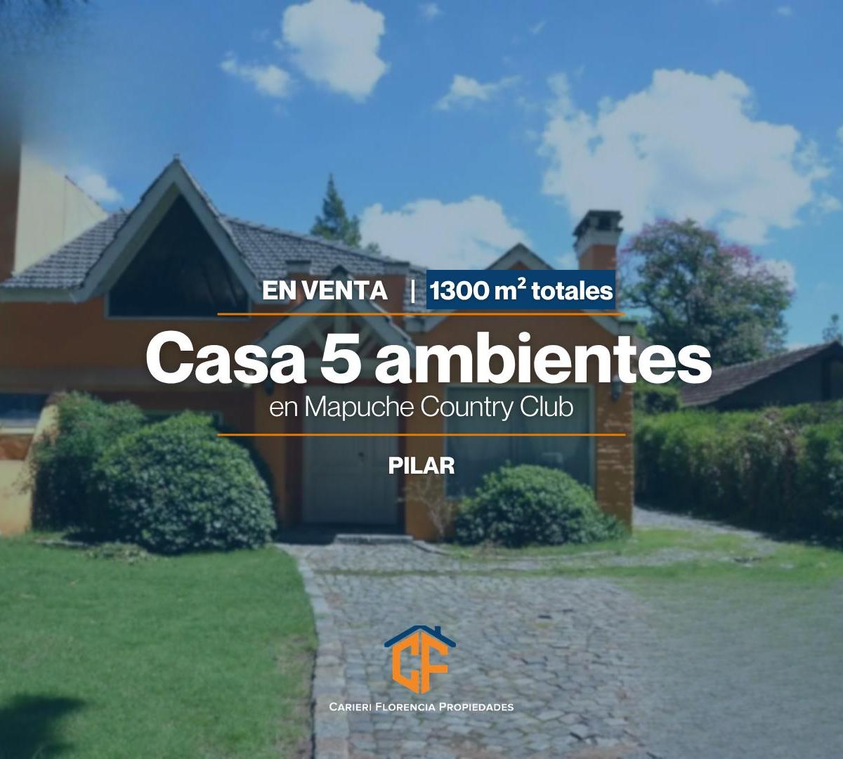 CASA 5 AMBIENTES EN VENTA EN MAPUCHE COUNTRY CLUB