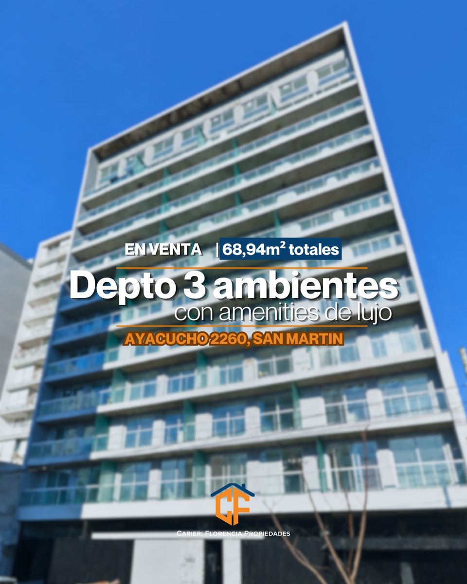 DEPARTAMENTO 3 AMBIENTES EN VENTA CON AMENITIES DE LUJO