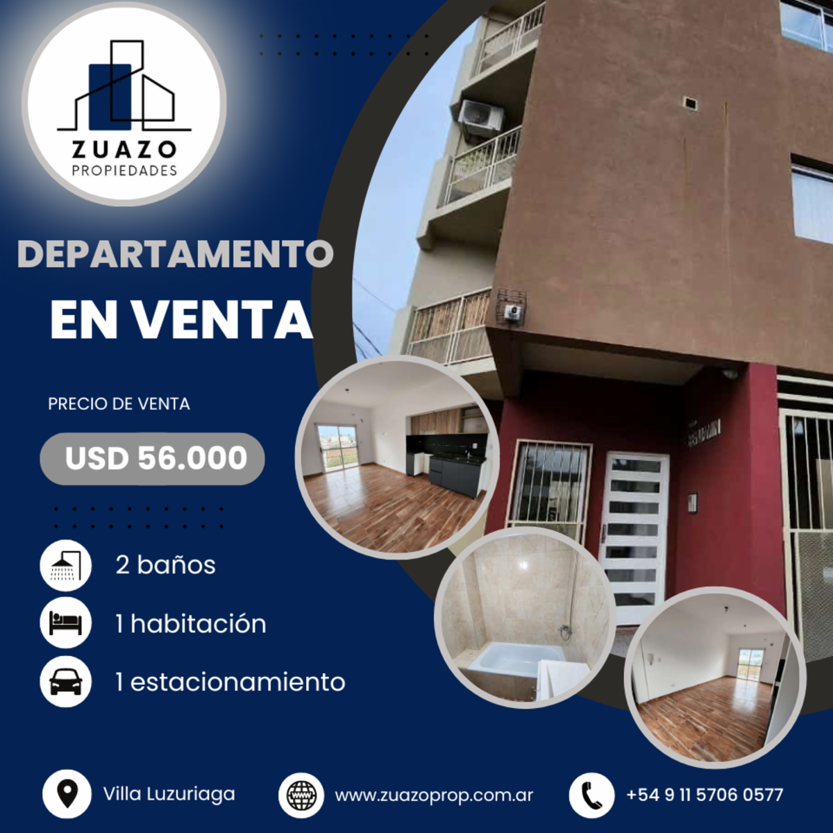 Moderno Departamento 2 ambientes a estrenar