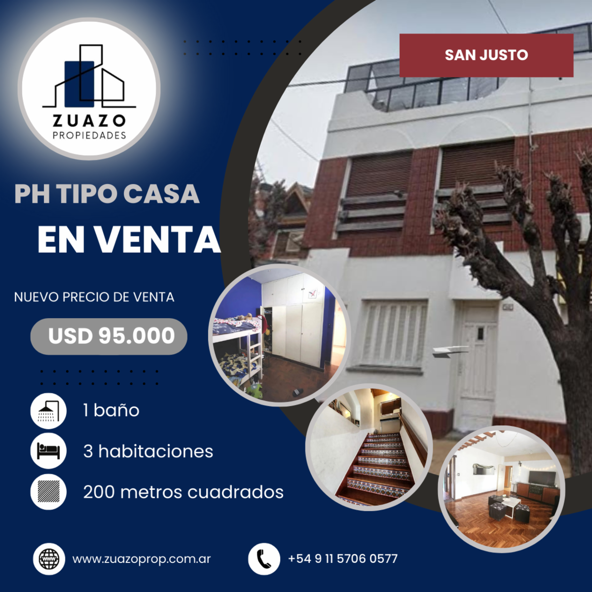 EXCELENTE PH TIPO CASA DE 4 AMBIENTES