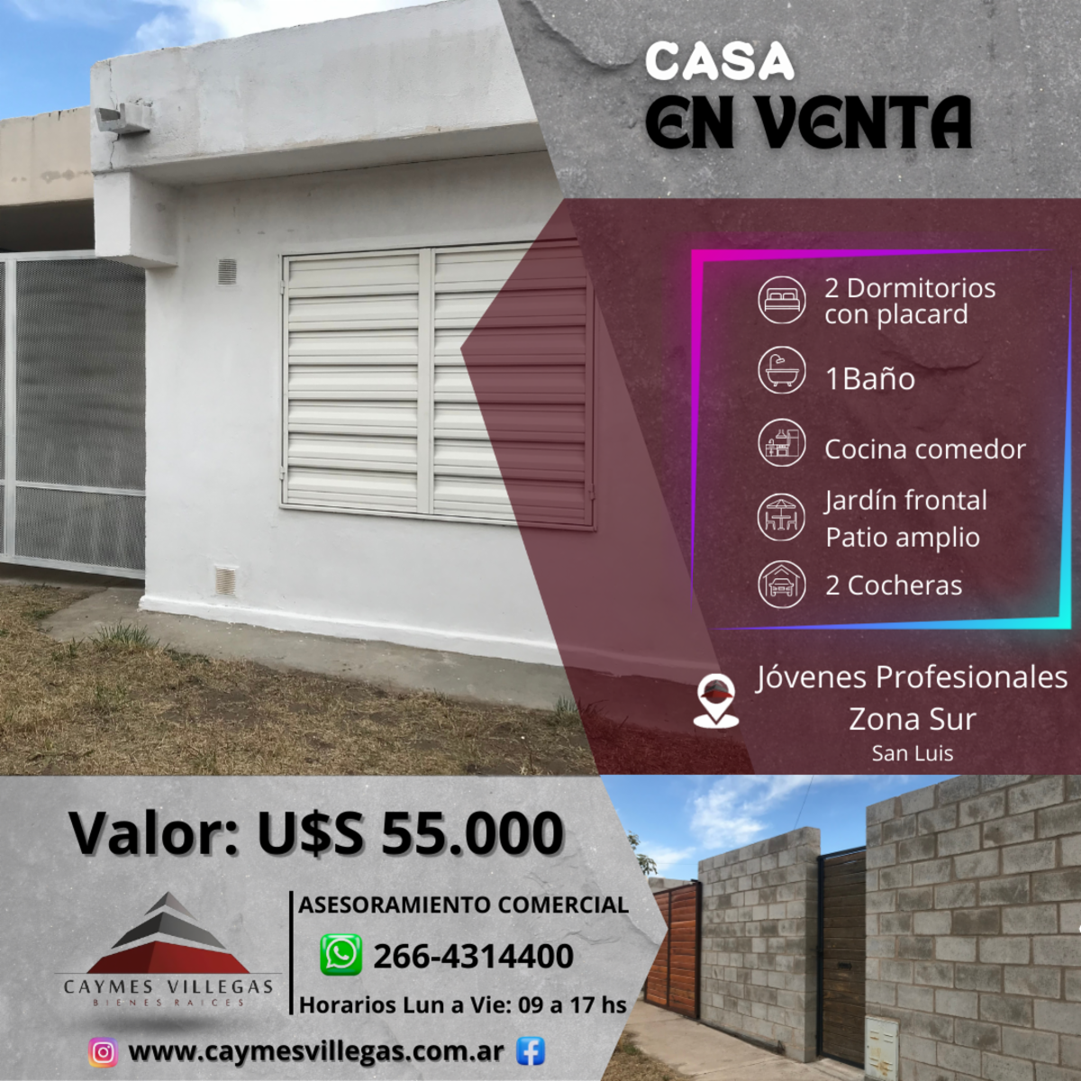 Casa de barrio en venta - Zona Sur.