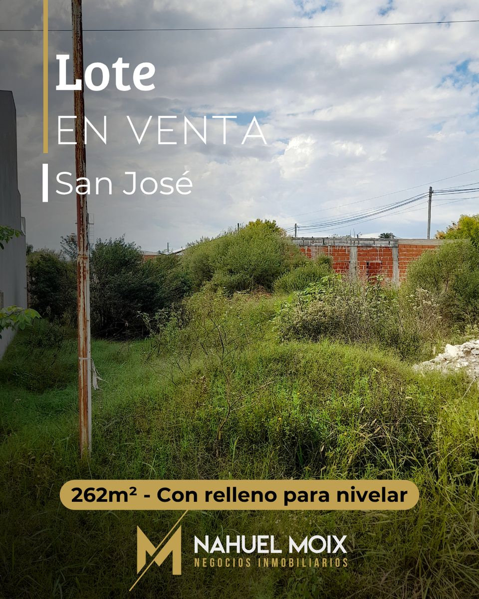 Lote/terreno con relleno para nivelar