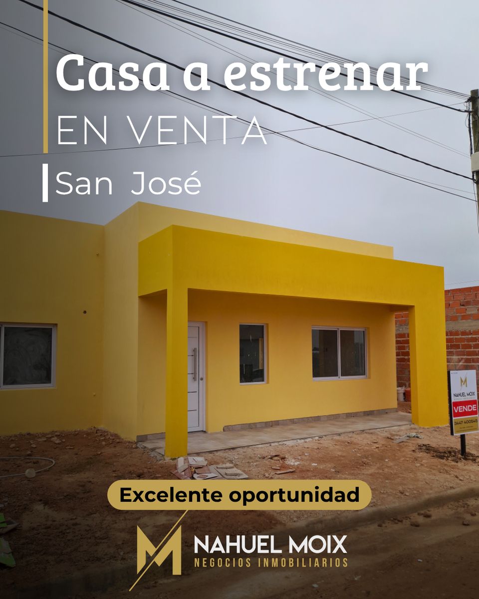 Amplia casa a estrenar en San José