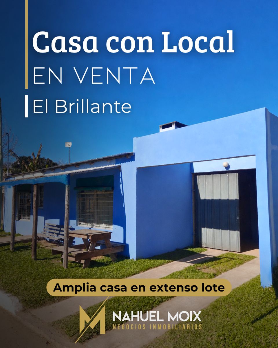 Amplia casa en venta con local al frente Barrio El Brillante