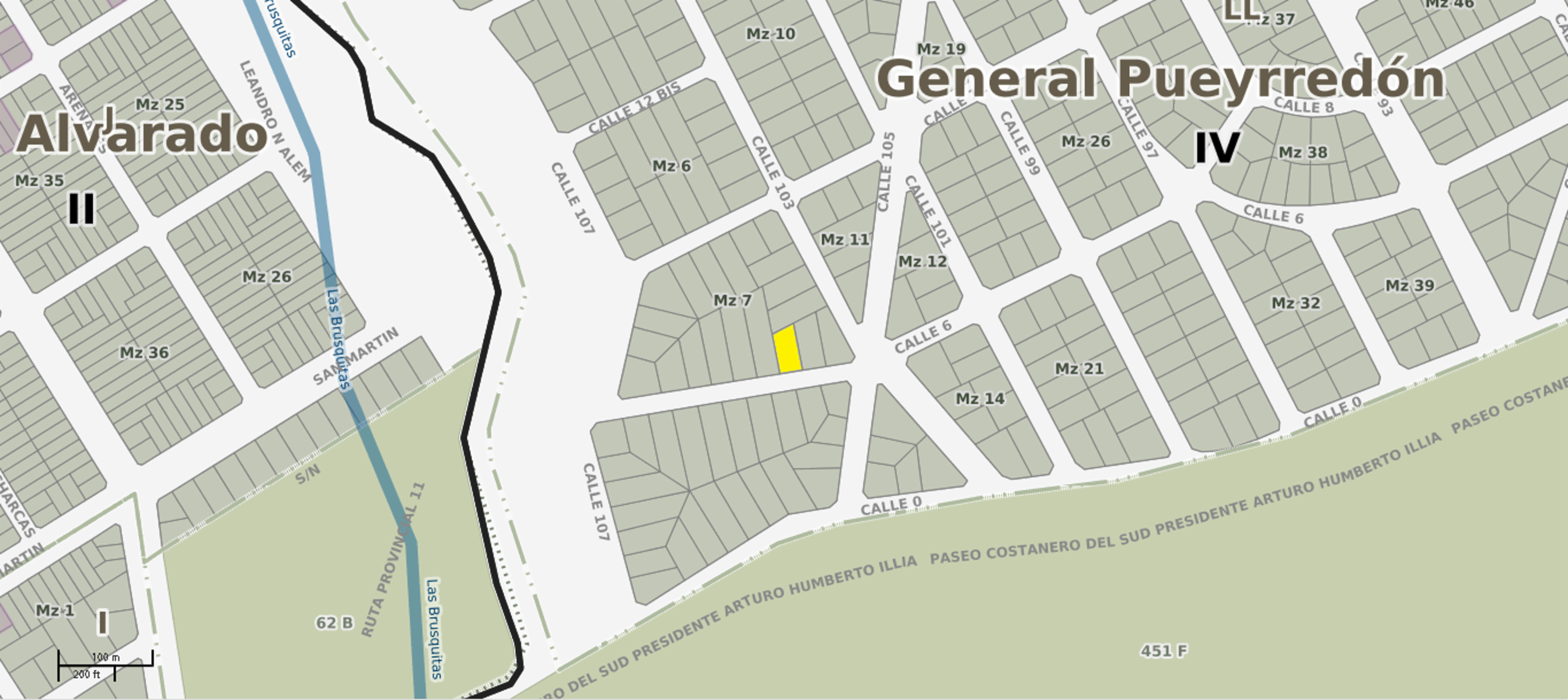 ote SAN EDUARDO de 646 mts2 20 x 32.- a 150 mts de la Ruta 11.