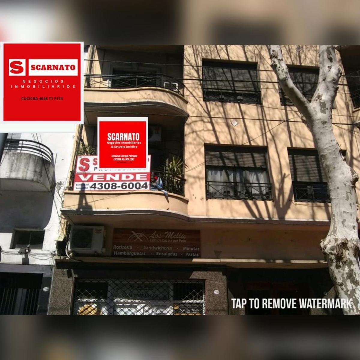 Departamento 3 ambientes al frente con balcón, zona Parque Patricios