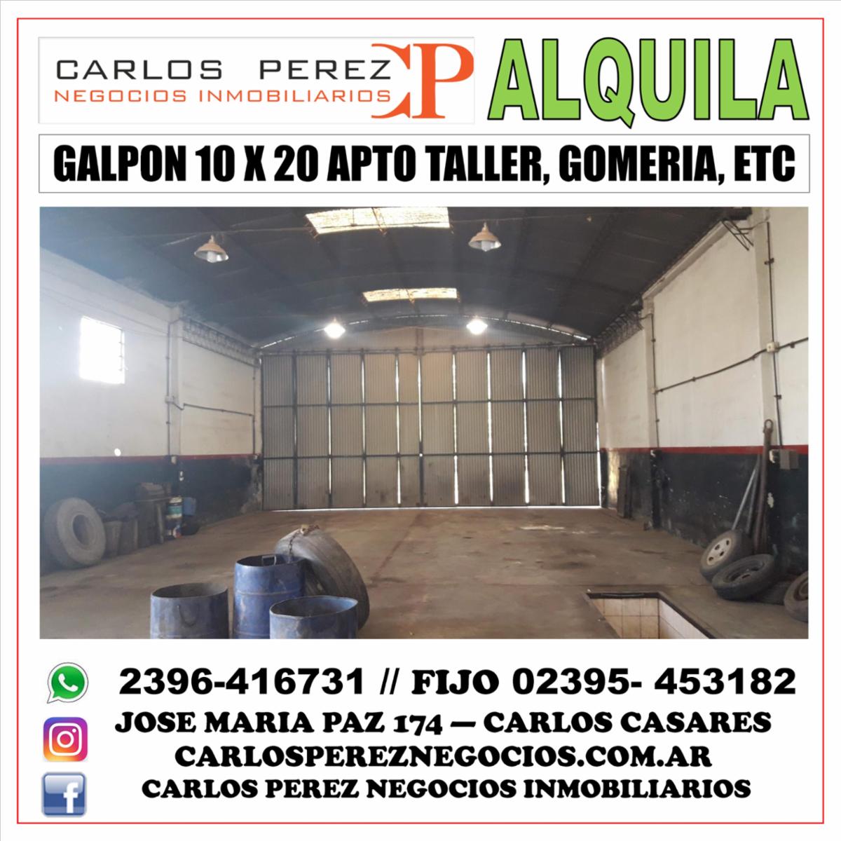 ALQUILER GALPON EN AV. CHACABUCO