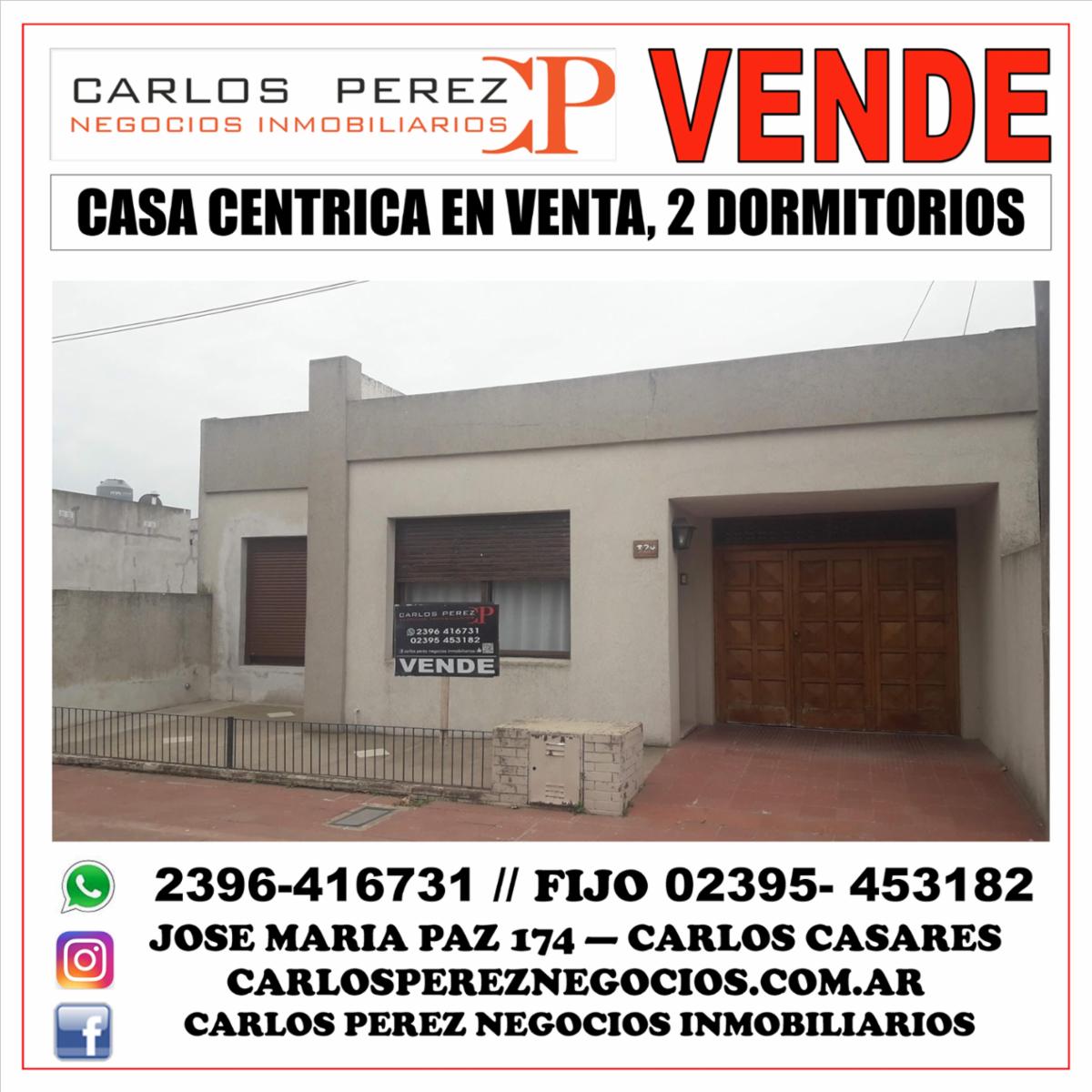 CASA CÉNTRICA EN VENTA 2 DORMITORIOS