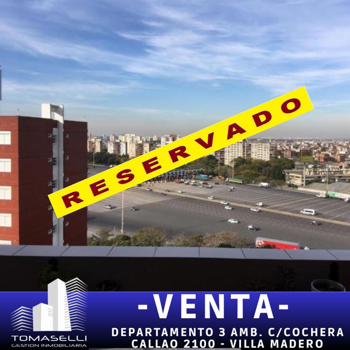 VENTA - DEPARTAMENTO - VILLA MADERO - 3 AMBIENTES C/COCHERA - APTO CREDITO