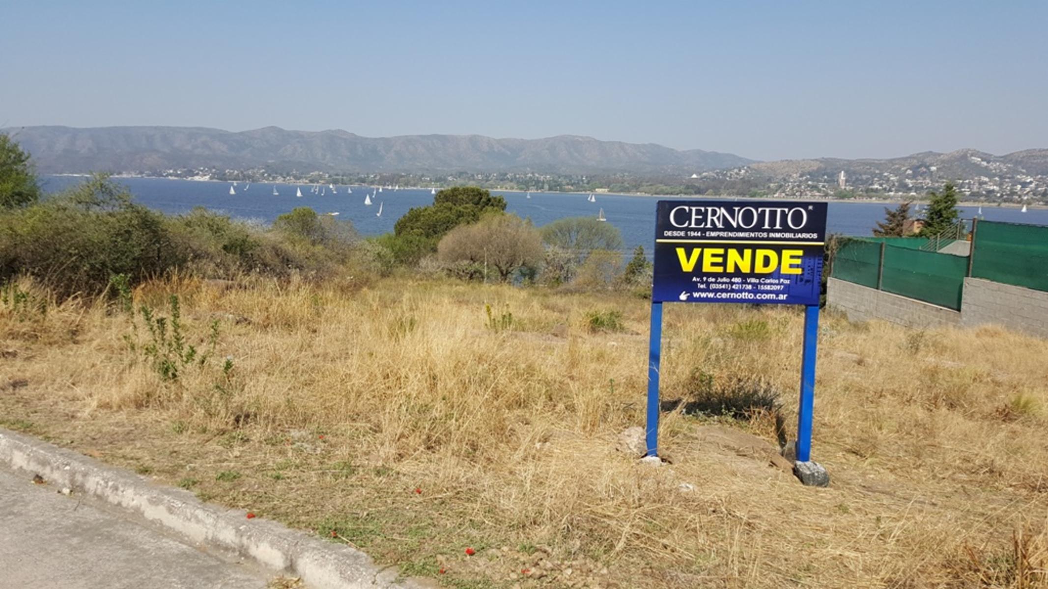 2 TERRENOS EN CARLOS PAZ CON LA MEJOR VISTA AL LAGO. LOTES DE CATEGORÍA