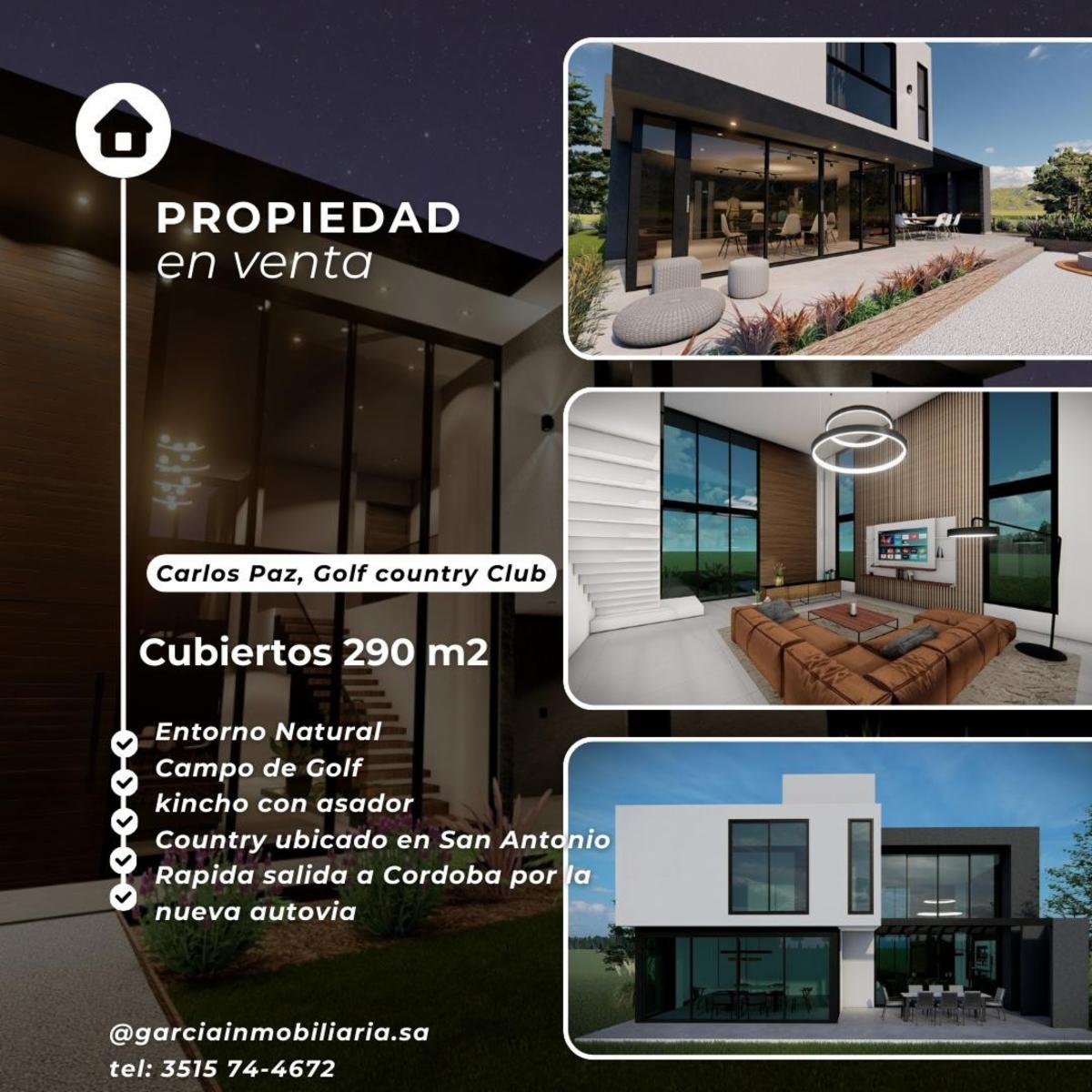 Chalet de categoria, edificada con materiales de primera calidad, NUEVAS A ESTRENAR, ubicada en barrio Privado a 15 minutos de Carlos Paz y en ruta rapida a Cordoba Capital