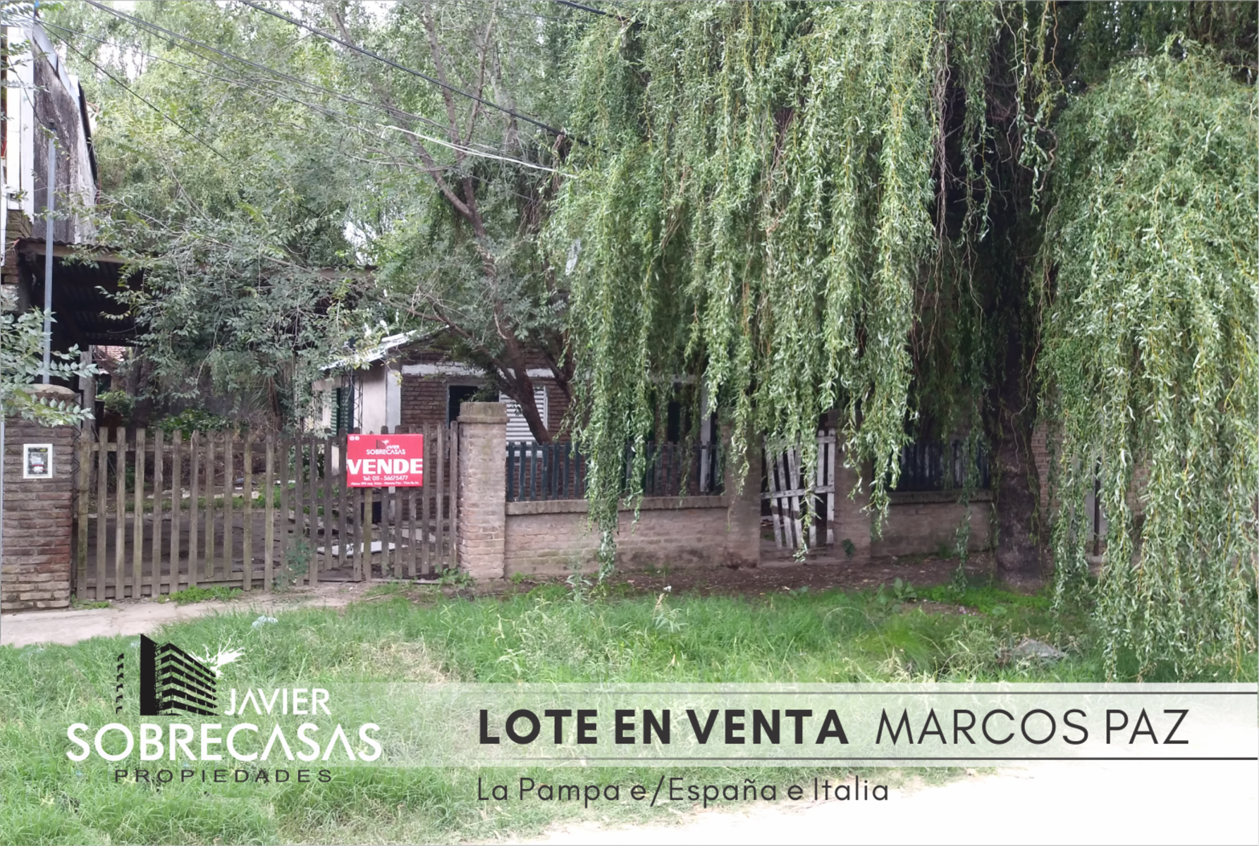 LOTE EN VENTA - Marcos paz - Pcia. Bs. As.
