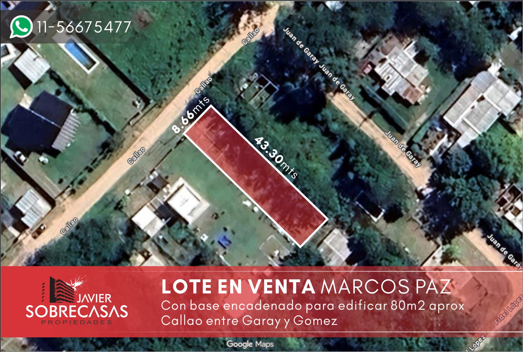 LOTES EN VENTA - Marcos paz - Pcia. de Bs.As.