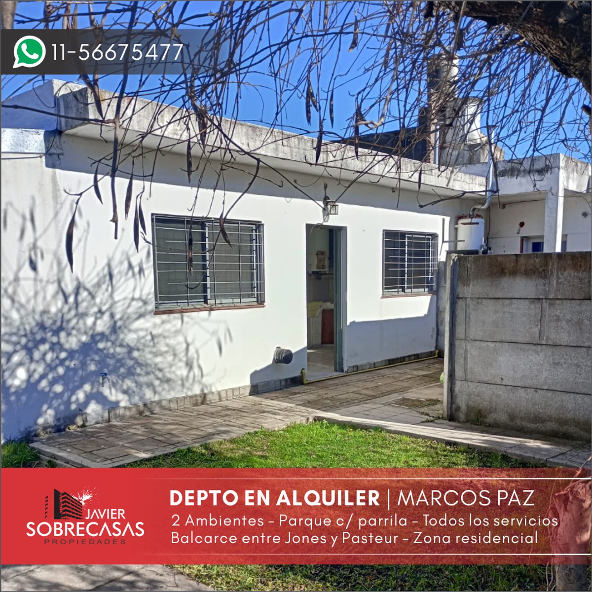 DEPTO EN ALQUILER - Marcos Paz - Pcia de Buenos Aires