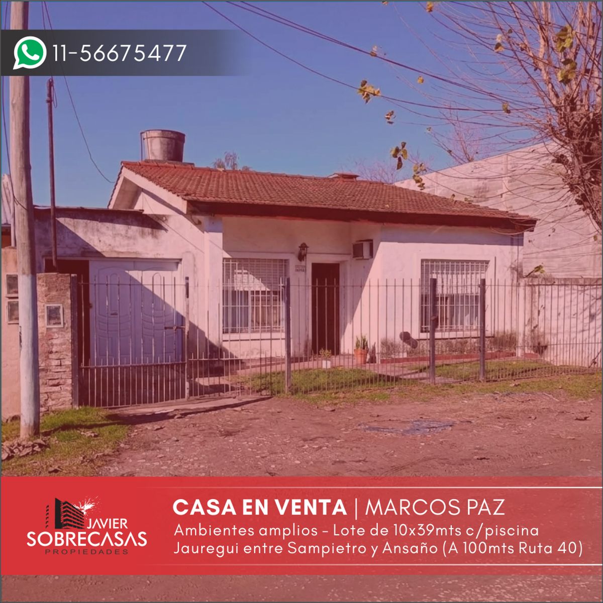 CASA EN VENTA - Marcos Paz - Pcia. de Buenos Aires