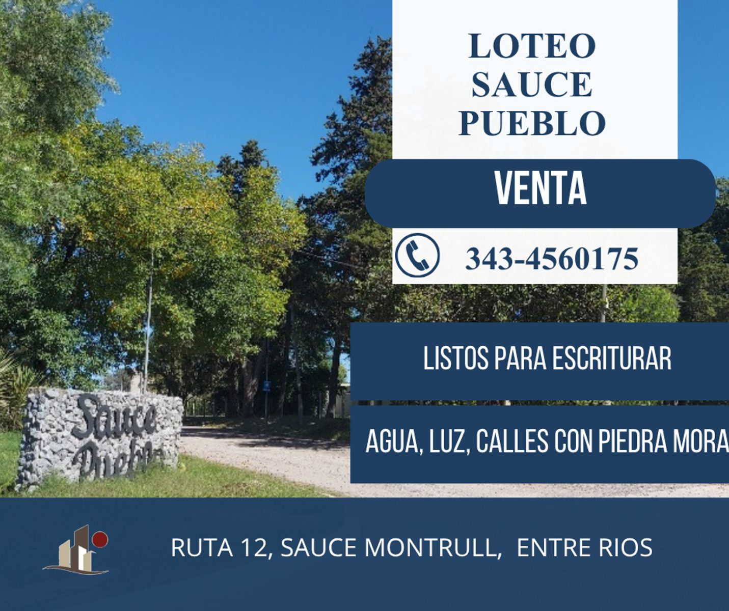 ÚLTIMOS LOTES EN SAUCE PUEBLO, UNA VIDA RODEADA DE VERDE