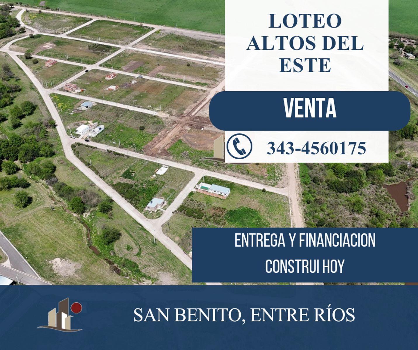 Lotes en San Benito, Altos del este, financiación. Construí hoy