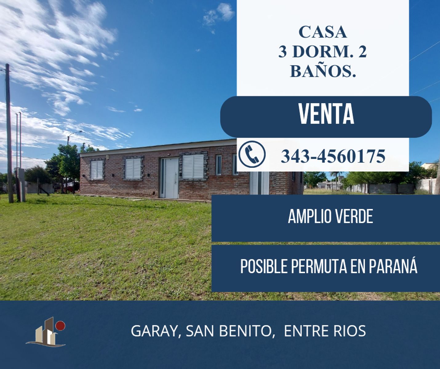 SAN BENITO - SE VENDE CASA A ESTRENAR 3 HABITACIONES, 2 BAÑOS, GRAN TERRENO