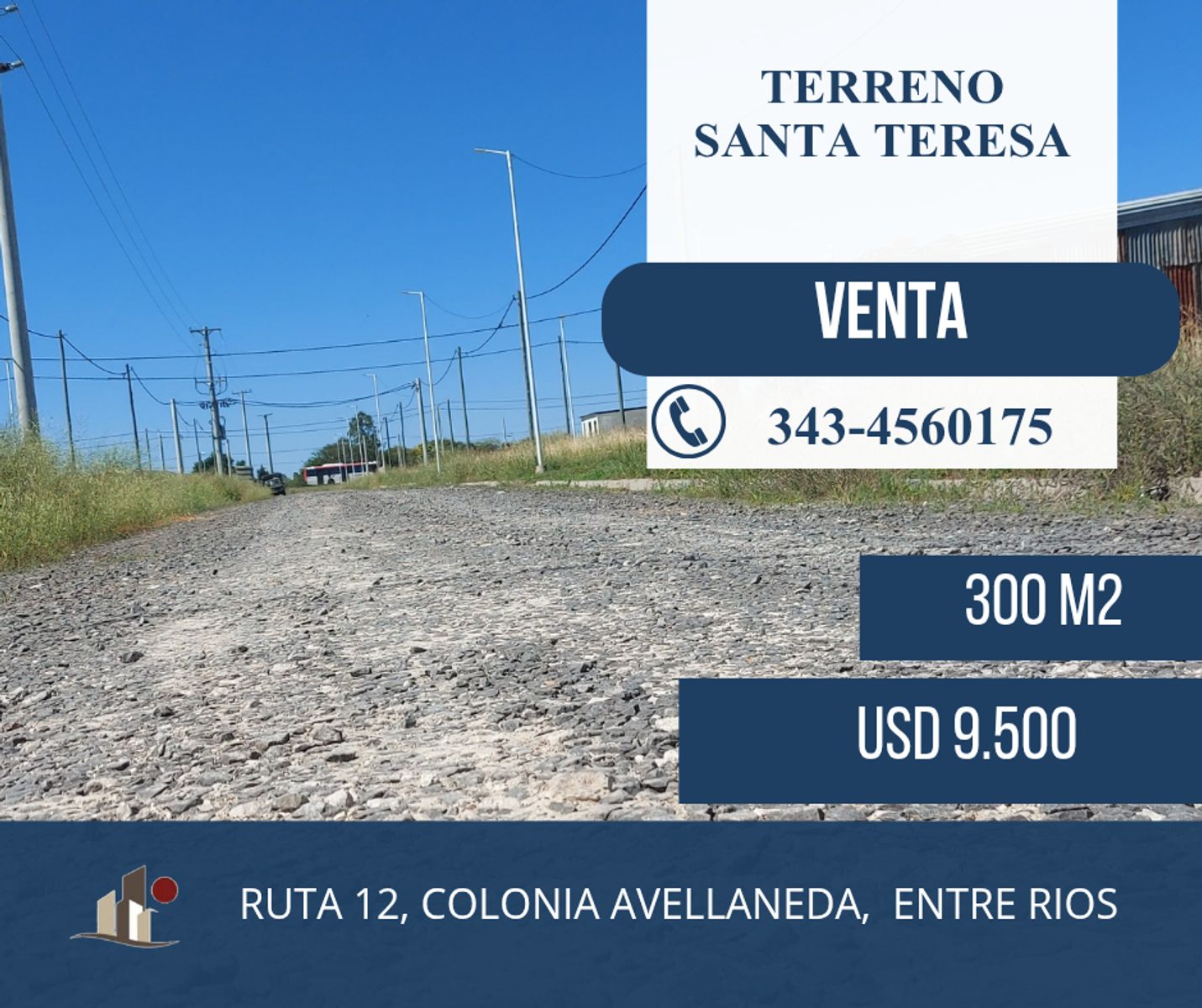 Santa Teresa. Colonia Avellaneda. Terreno en venta 300 m2
