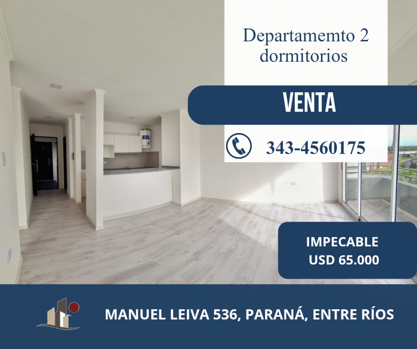 Departamento 2 dormitorios en venta