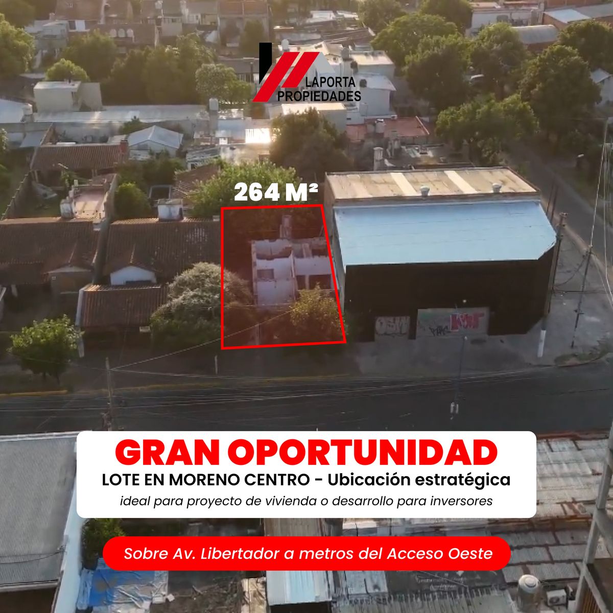 LOTE A LA VENTA EN MORENO CENTRO