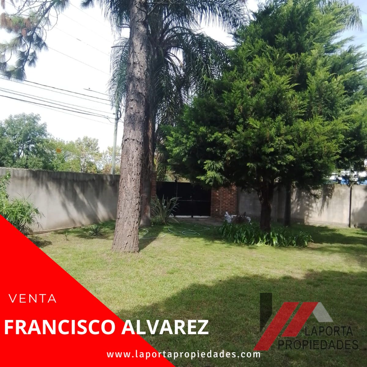 LOTE A LA VENTA EN FRANCISCO ALVAREZ
