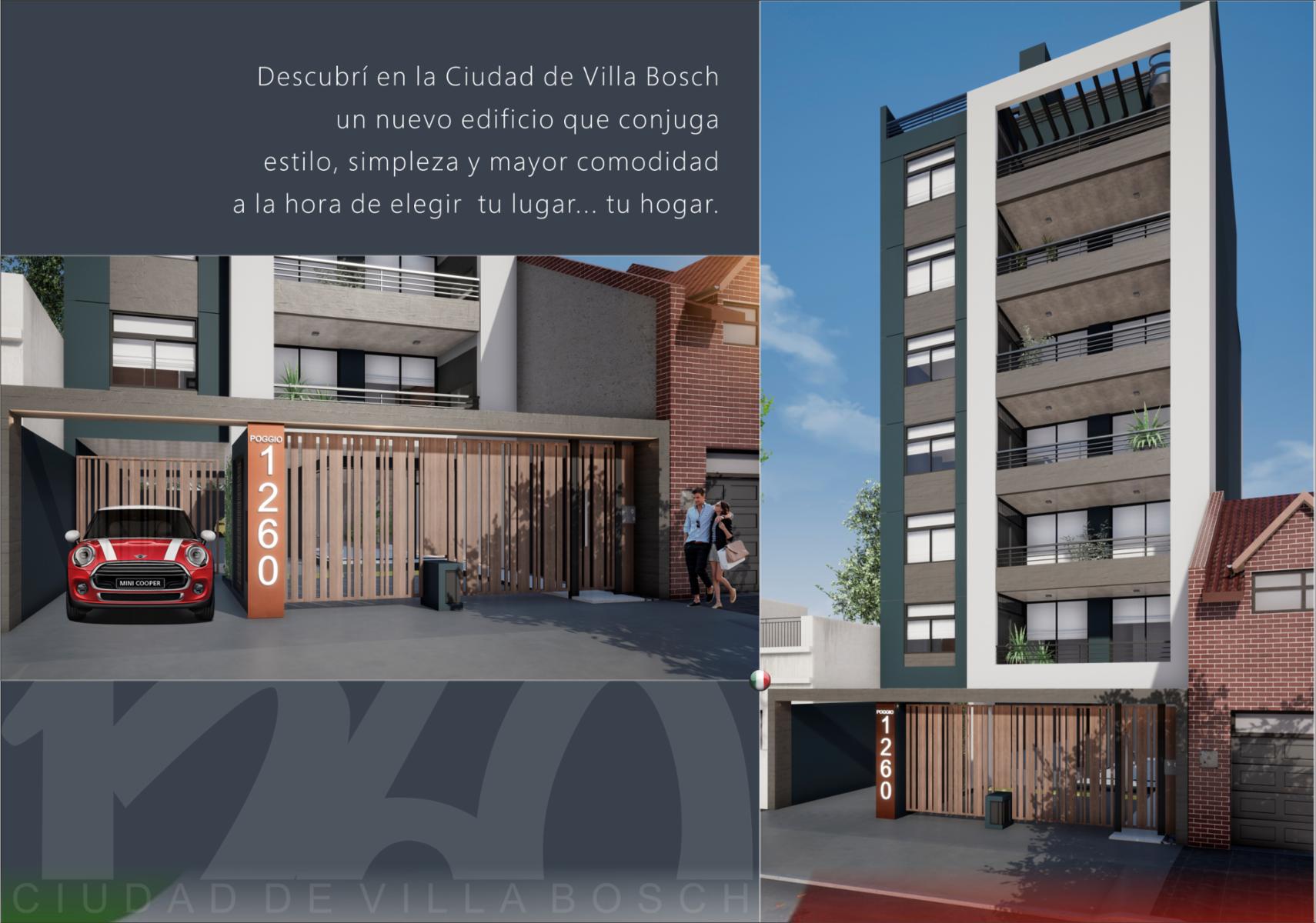 Villa Bosch, DEPARTAMENTOS DE 2 AMBIENTES DE 47 METROS CUADRADOS EN POZO CON PARRILLA Y LAVADERO EN EL BALCÓN