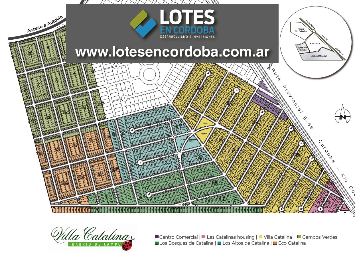 VILLA CATALINA - LOTES EN RIO CEBALLOS - E53 - DESDE U$S 13.500