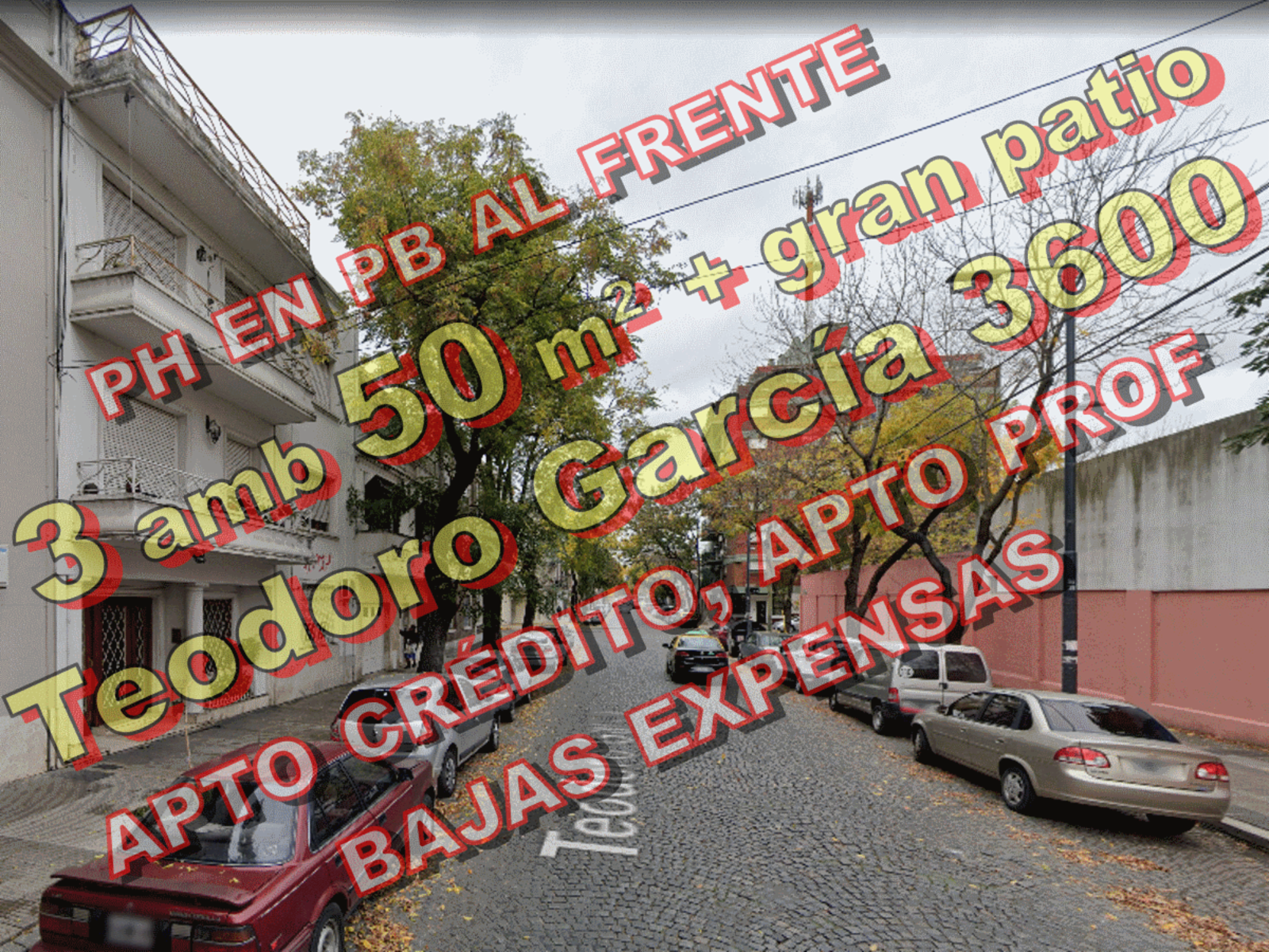 PH en PB en Venta en Chacarita 3 ambientes 50 m2 + patio, al frente, reciclado – Teodoro García 3600