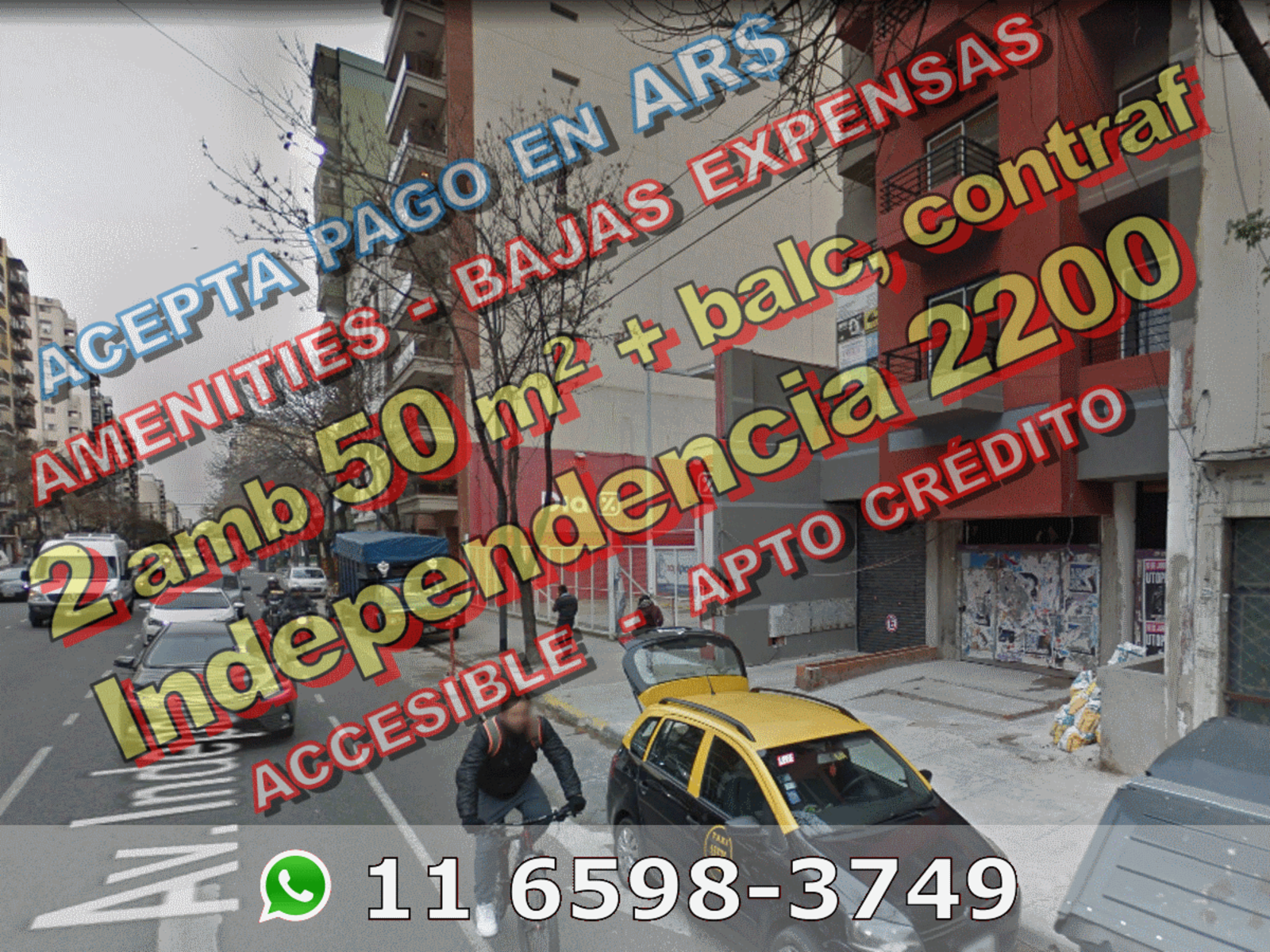 Departamento en Venta en San Cristóbal 2 ambientes 50 m2 + balcón al contrafrente, edificio con amenities, bajas expensas - Av Independencia 2200
