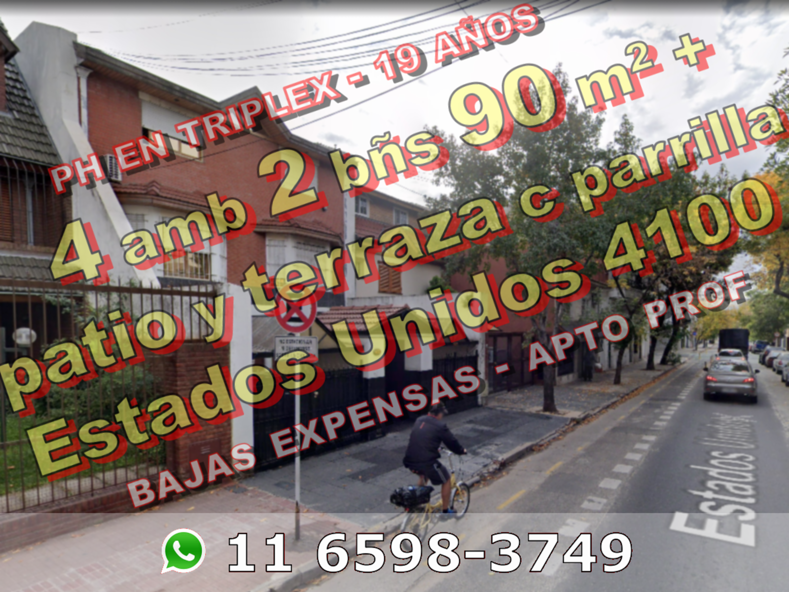 PH en triplex en Venta en Boedo 4 ambientes 2 baños 90 m2 + patio y terraza con parrilla bajas expensas - Estados Unidos 4100