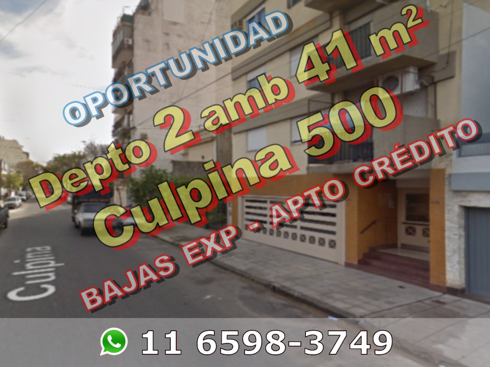 OPORTUNIDAD - Departamento en Venta en Flores 2 ambientes 41 m2 5° piso, lateral, orientación Norte - Culpina 500