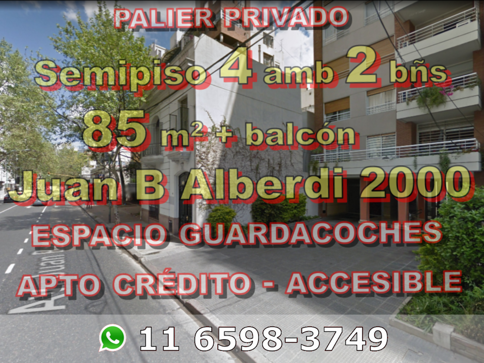 CON COCHERA - Departamento (semipiso) en Venta en Flores, 4 ambientes 2 baños 85 m2 + balcón al frente, y cochera - Juan B Alberdi 2000