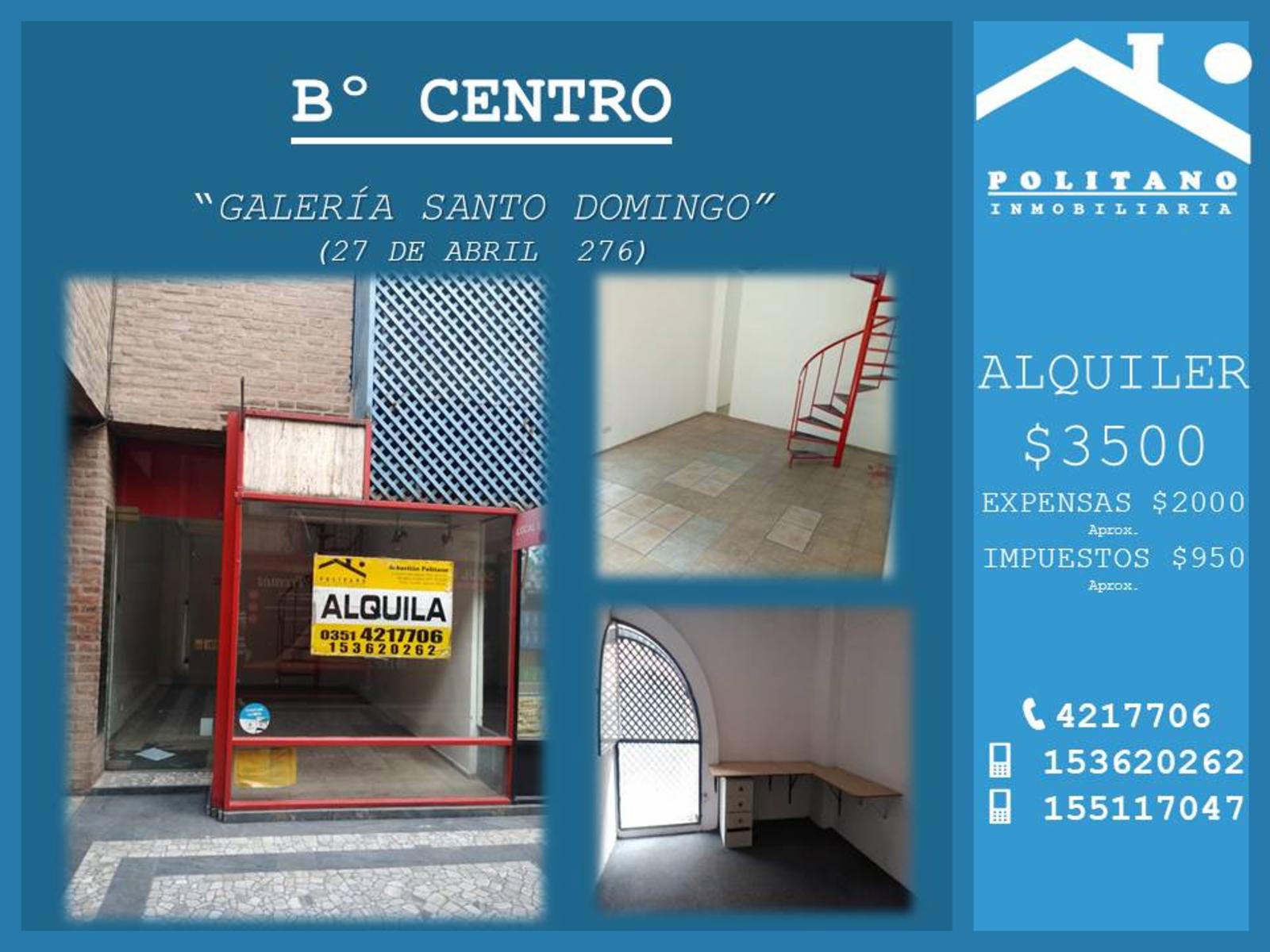 Alquilo Local Comercial en Pleno centro