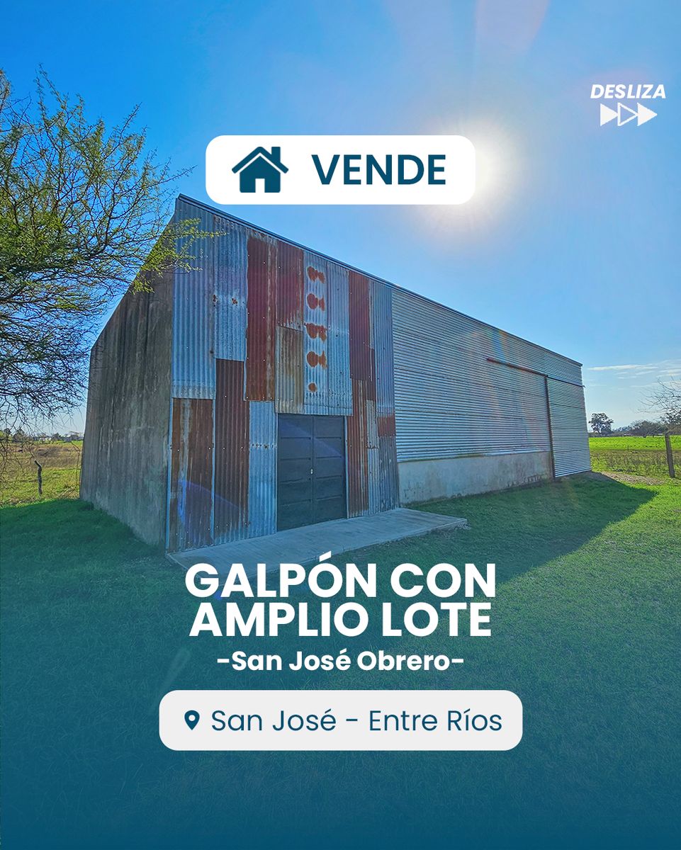 Galpón en venta San José . 160 m2, lote 70×140, servicios