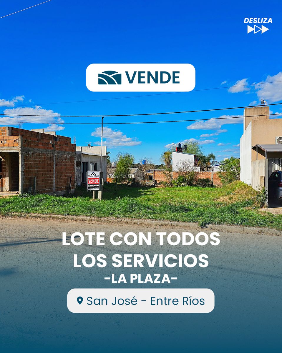 Lote en venta Villa Maria San Jose - 264 m2 con servicios