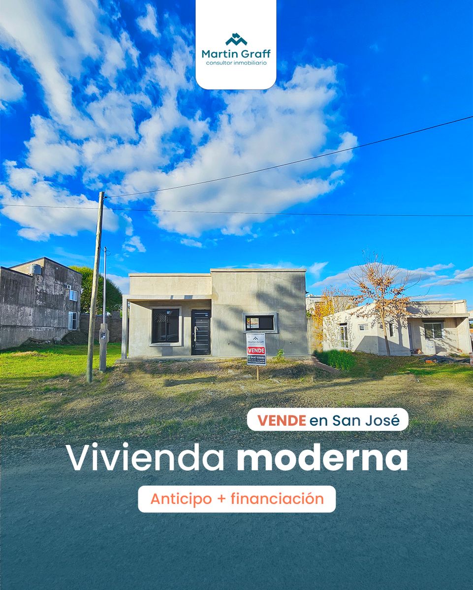 Casa en obra en San José con materiales incluidos