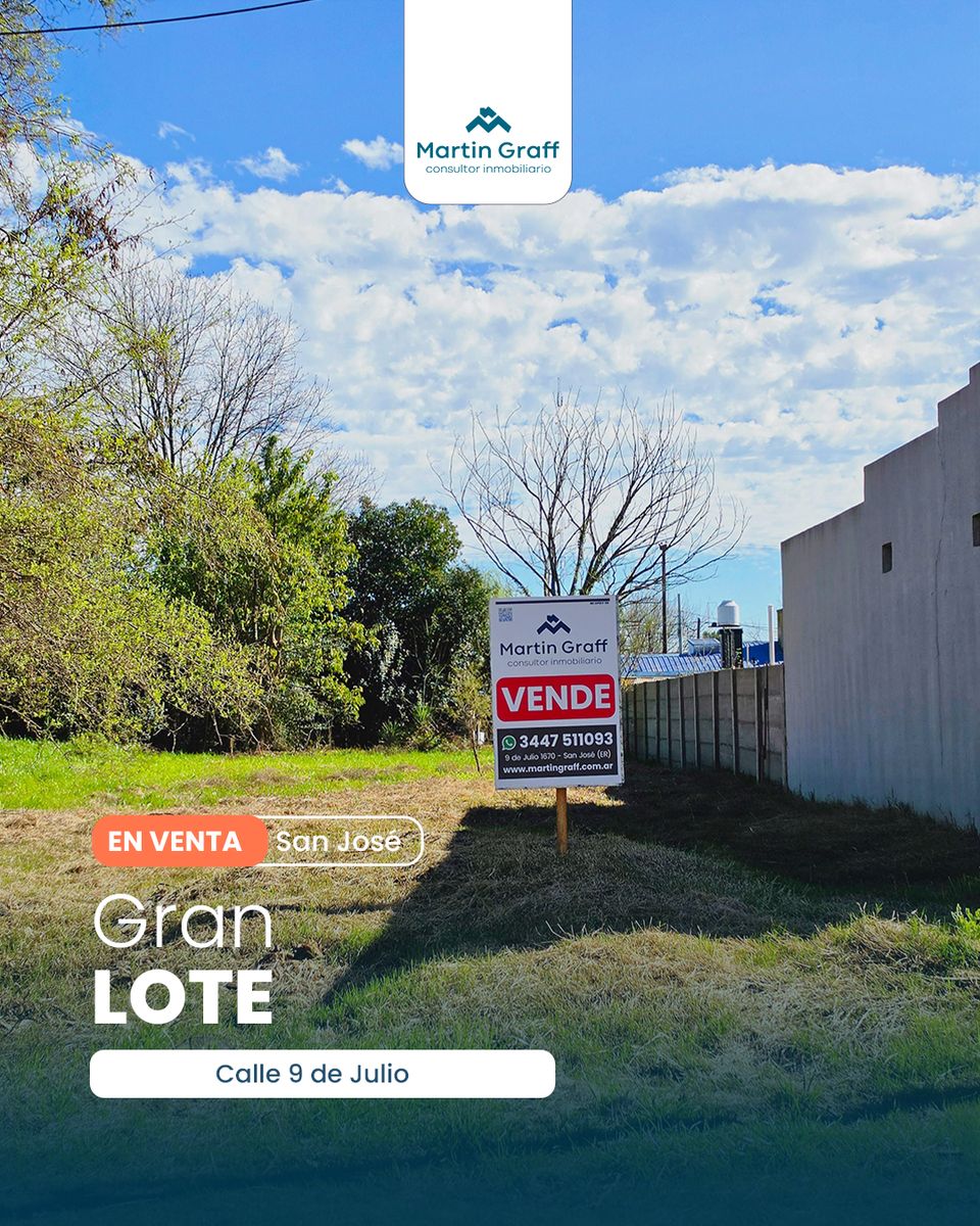 Lote de 500 m² en San José | Calle 9 de Julio