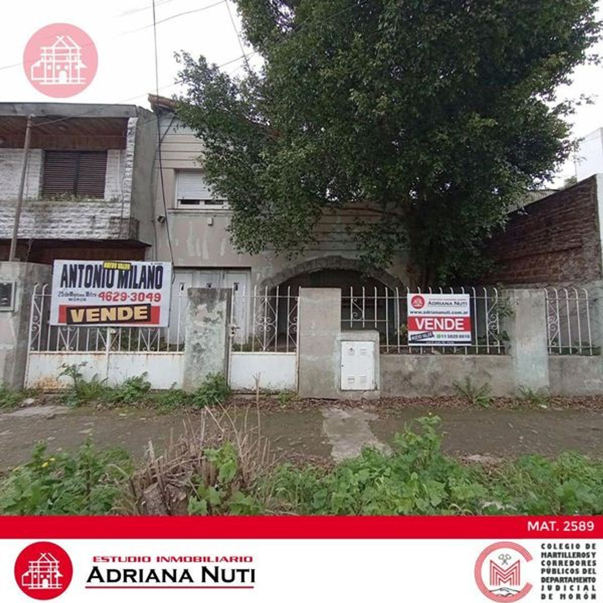 VENTA - PERMUTA Casa a refafaccionar en incomparable lote - acepta departamento en parte de pago