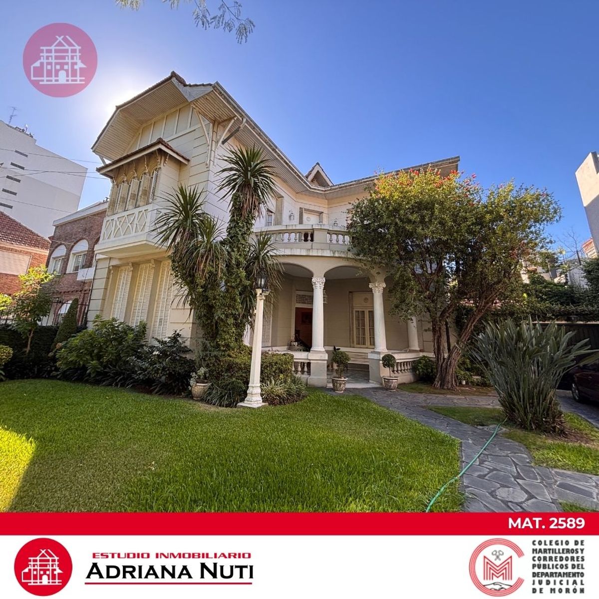 Haedo, nueve ambientes. Histórica casa