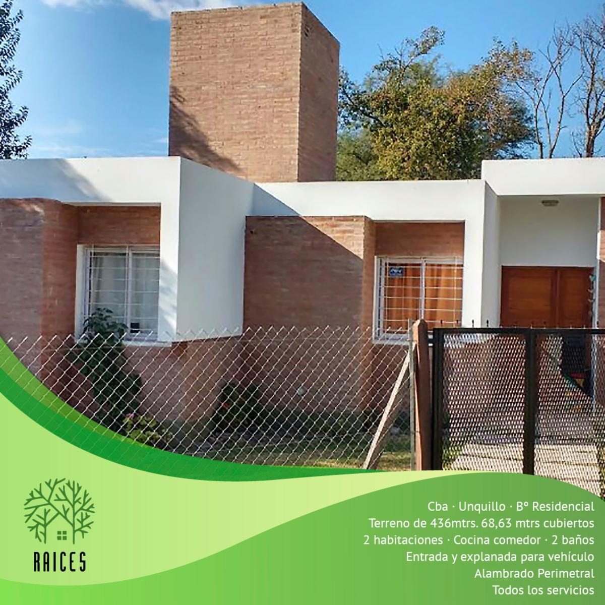 Unquillo: Apta Credito: Barrio Residencial . Casa en Venta.