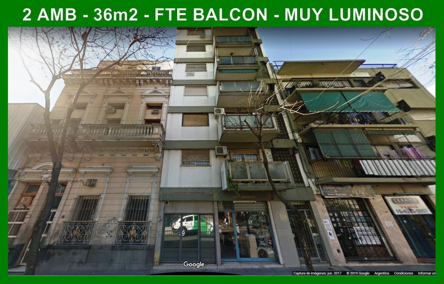 VENTA DEPARTAMENTO 2 AMBIENTES FRENTE BALCON APTO PROFESIONAL BALVANERA ONCE