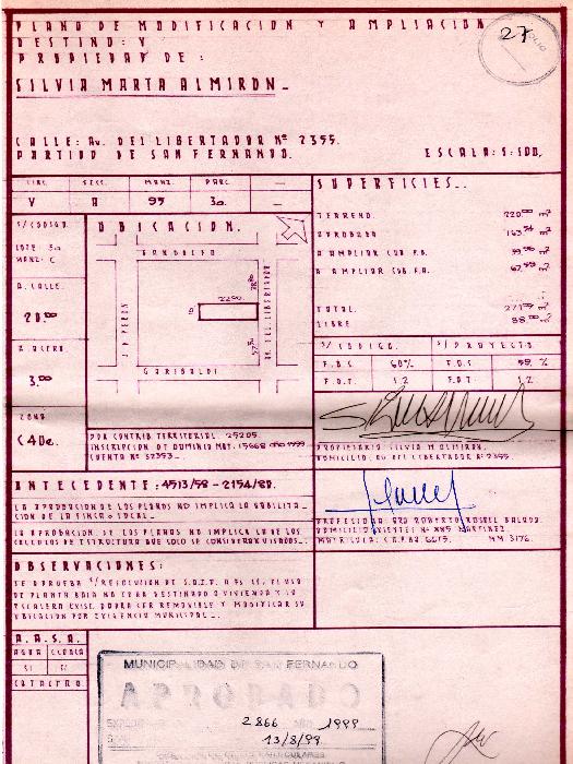 Planos de la propiedad