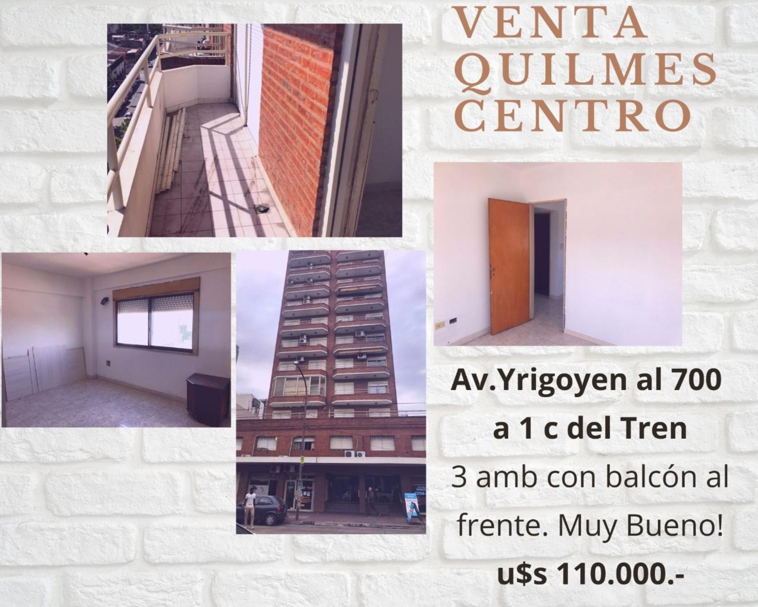 Depto 3 amb con balcón al frente - a 1 cuadra del Tren QUILMES